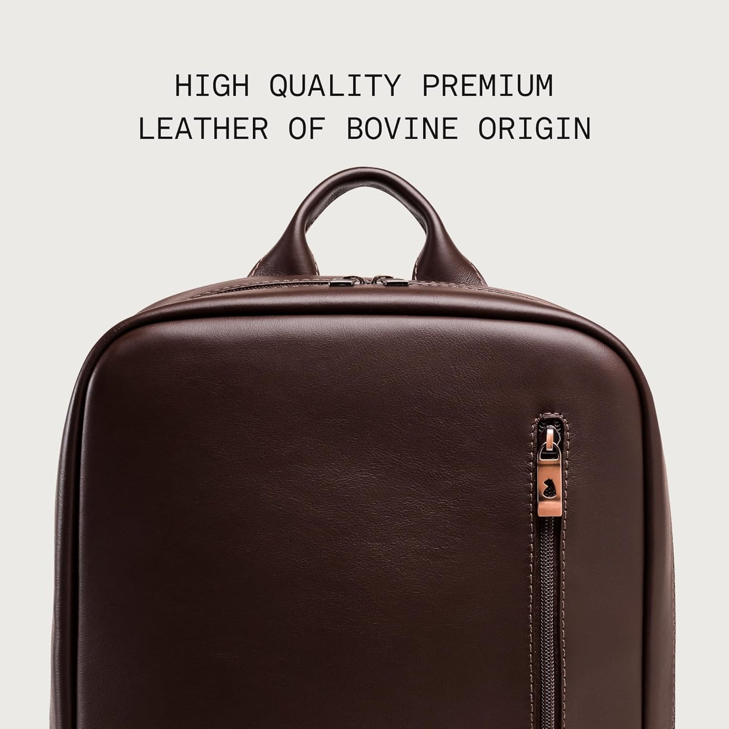Nordweg Nomad Leather Laptop Backpack NW089A – Lightweight Daypack for Work & Travel – Fits Laptops up to 15.6” (Brown)