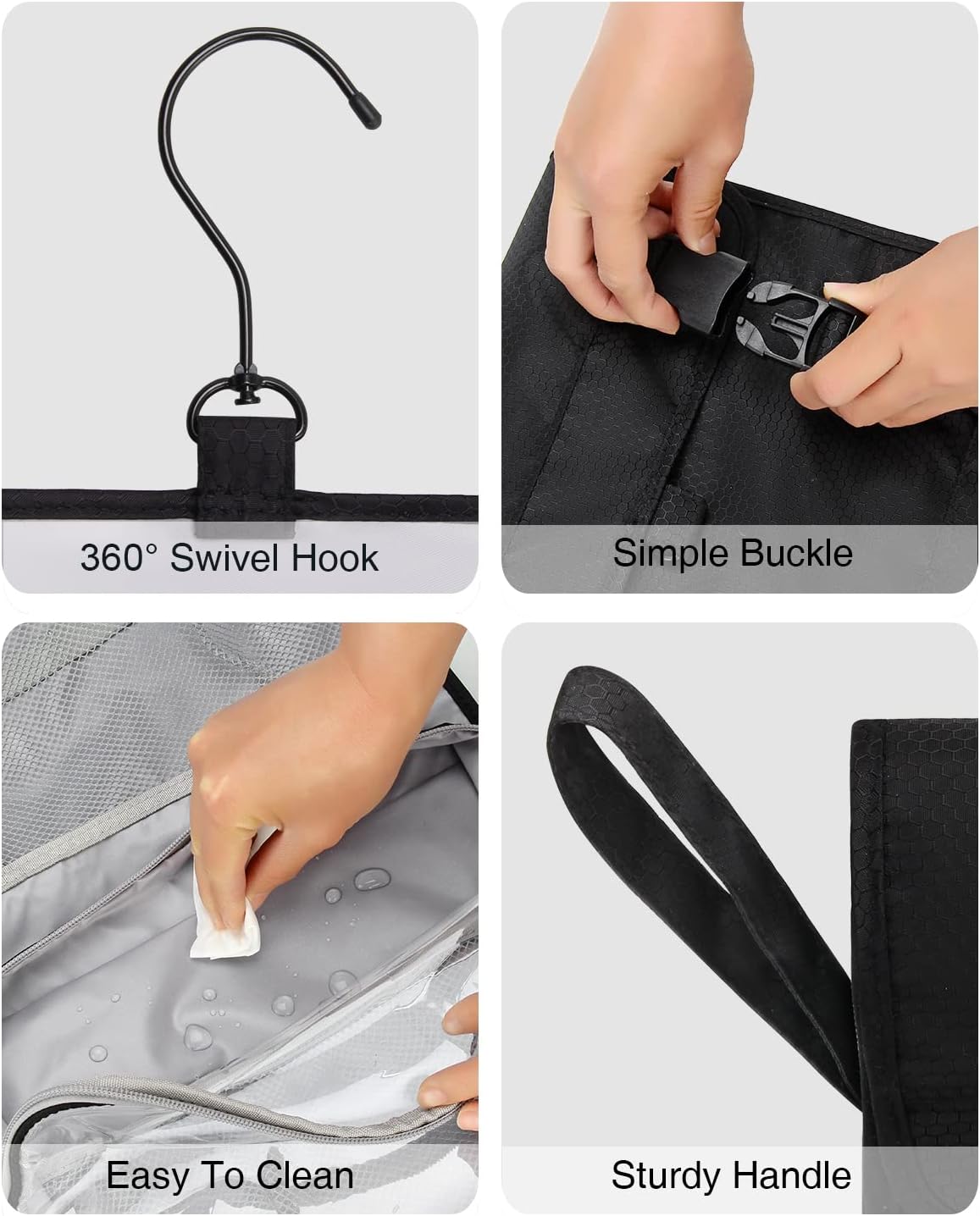 Relavel Travel Toiletry Bag for Men, Hanging Toiletry Bag for Women Makeup Cosmetic Storage