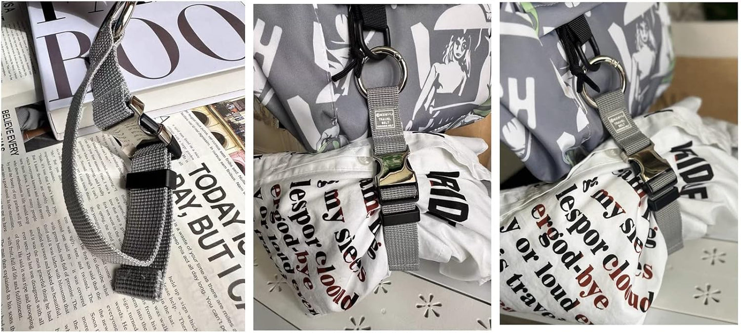 3PCS Heavy Duty Add a Bag Luggage Straps Jacket Gripper 3PCS Luggage Tag Suitcase TravelTags with Name ID Card,Carry-on Luggage Belt Baggage Suitcase Straps Belts Travel Accessories(Grey)