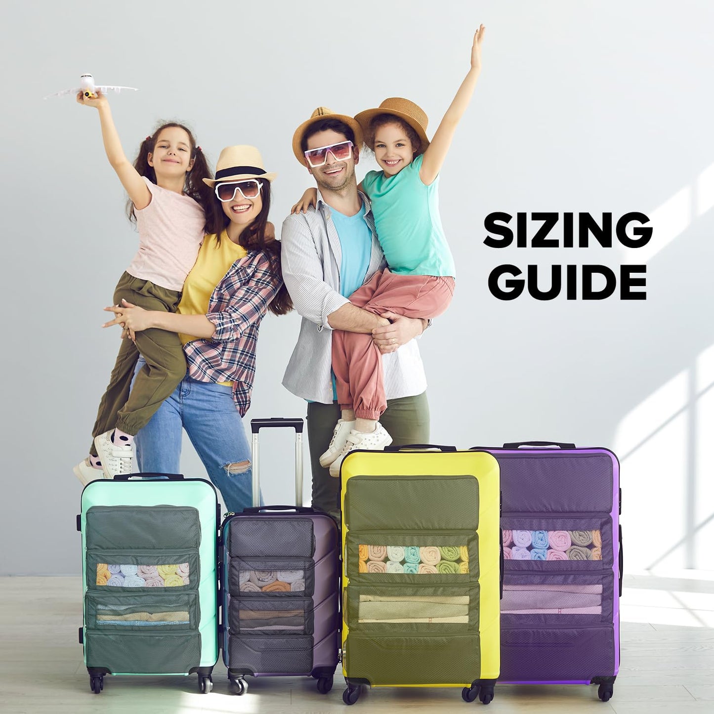 Suitcase Organizer, Travel Luggage Organizer Hanging Shelves Packing Cube Closet/Collapsible