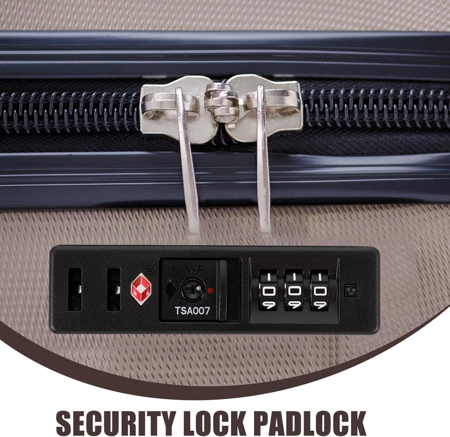 iplusmile 2 Pack Portable TSA Security Lock Customs Code Luggage Toolbox Bag Travel Lock Password Combination Lock Zipper Fixed Locks 3 Digit for Travel Backpack