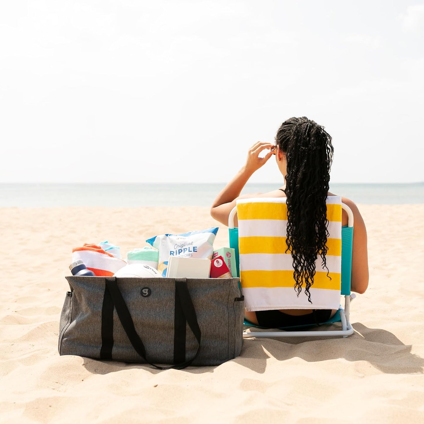 geckobrands Large Utility Tote - Durable Multipurpose Bag for Beach, Travel, Shopping & Outdoor
