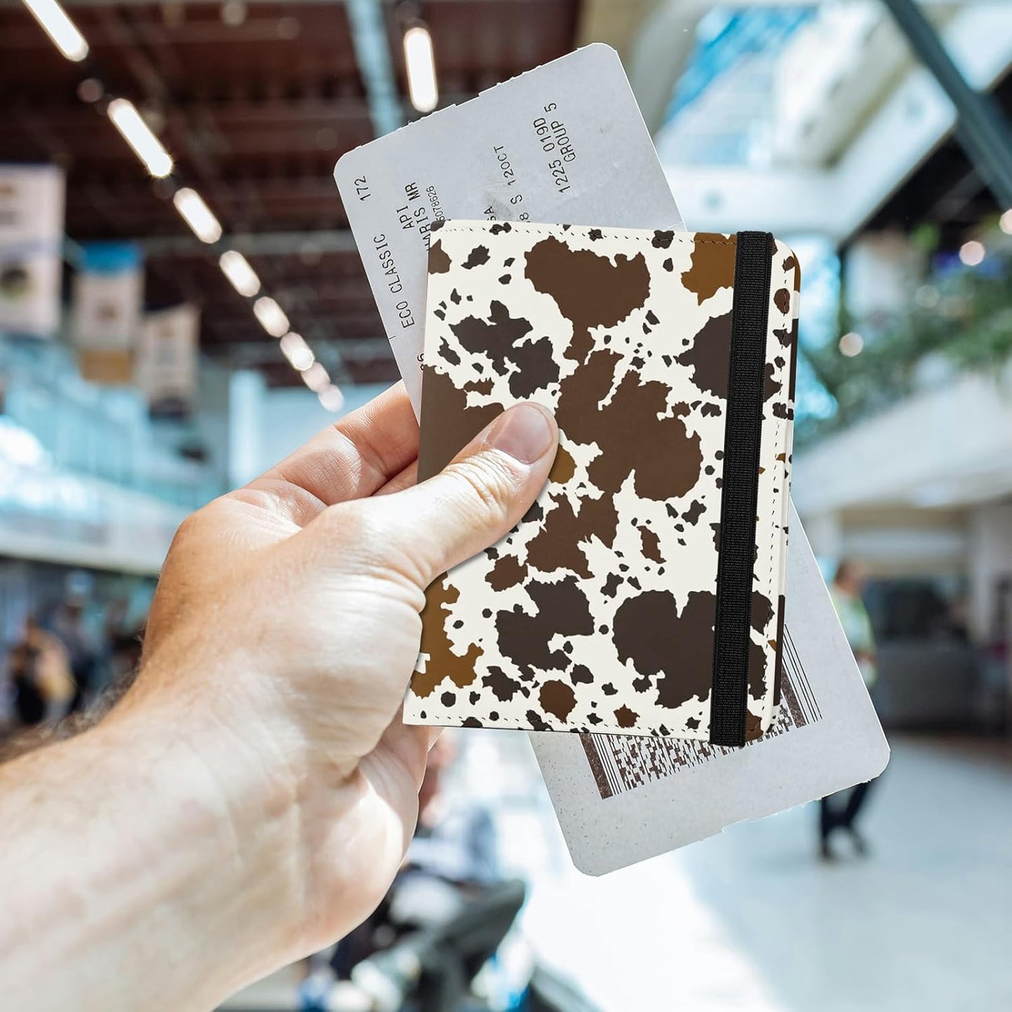 Cute Passport Holder and Holder Combo Passport Cover with Compatible Wallet Credit Card Protector RFID Blocking Women Men (Brown Cowhide)
