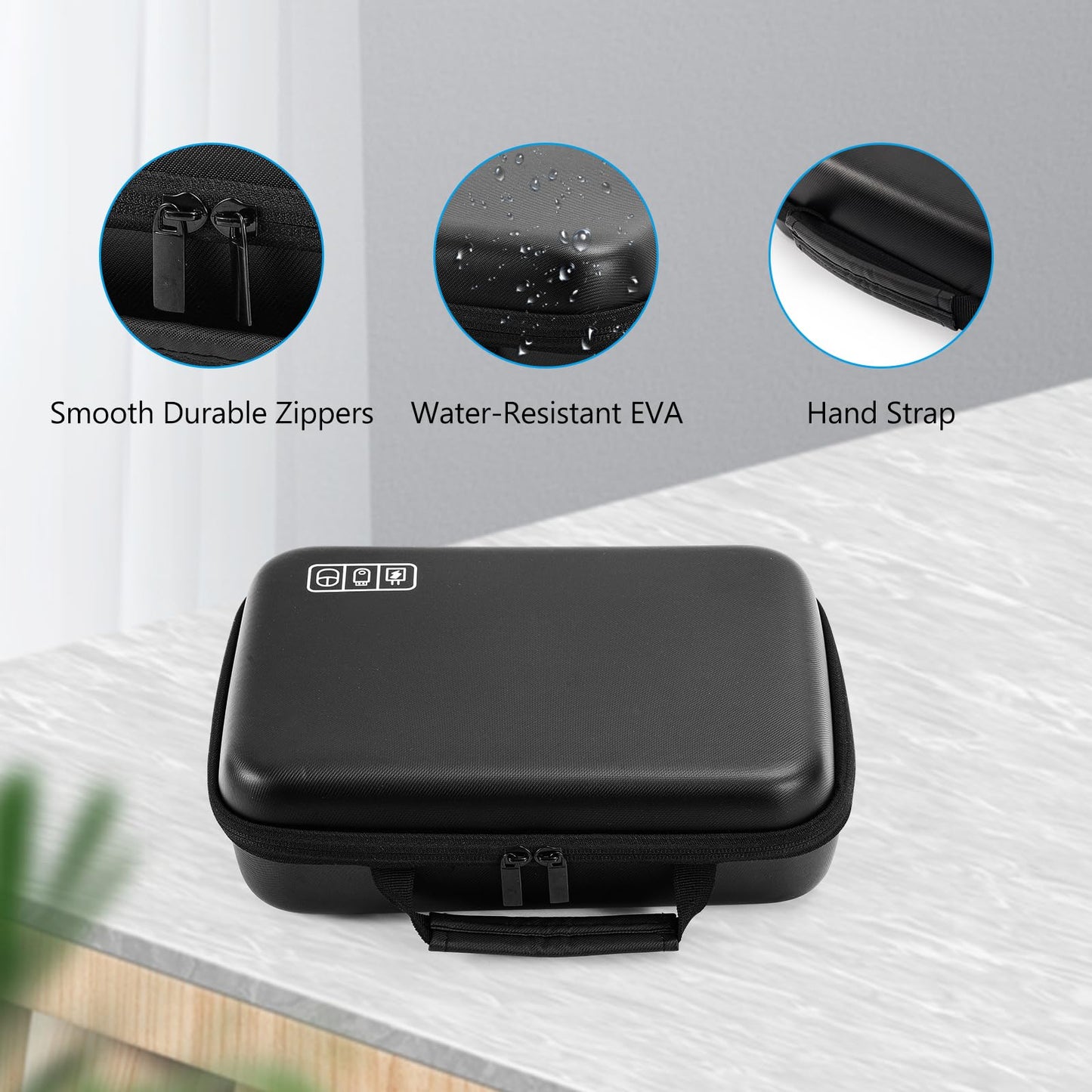 ProCase Hard Travel Electronic Organizer Case for MacBook Power Adapter Chargers Cables Power Bank