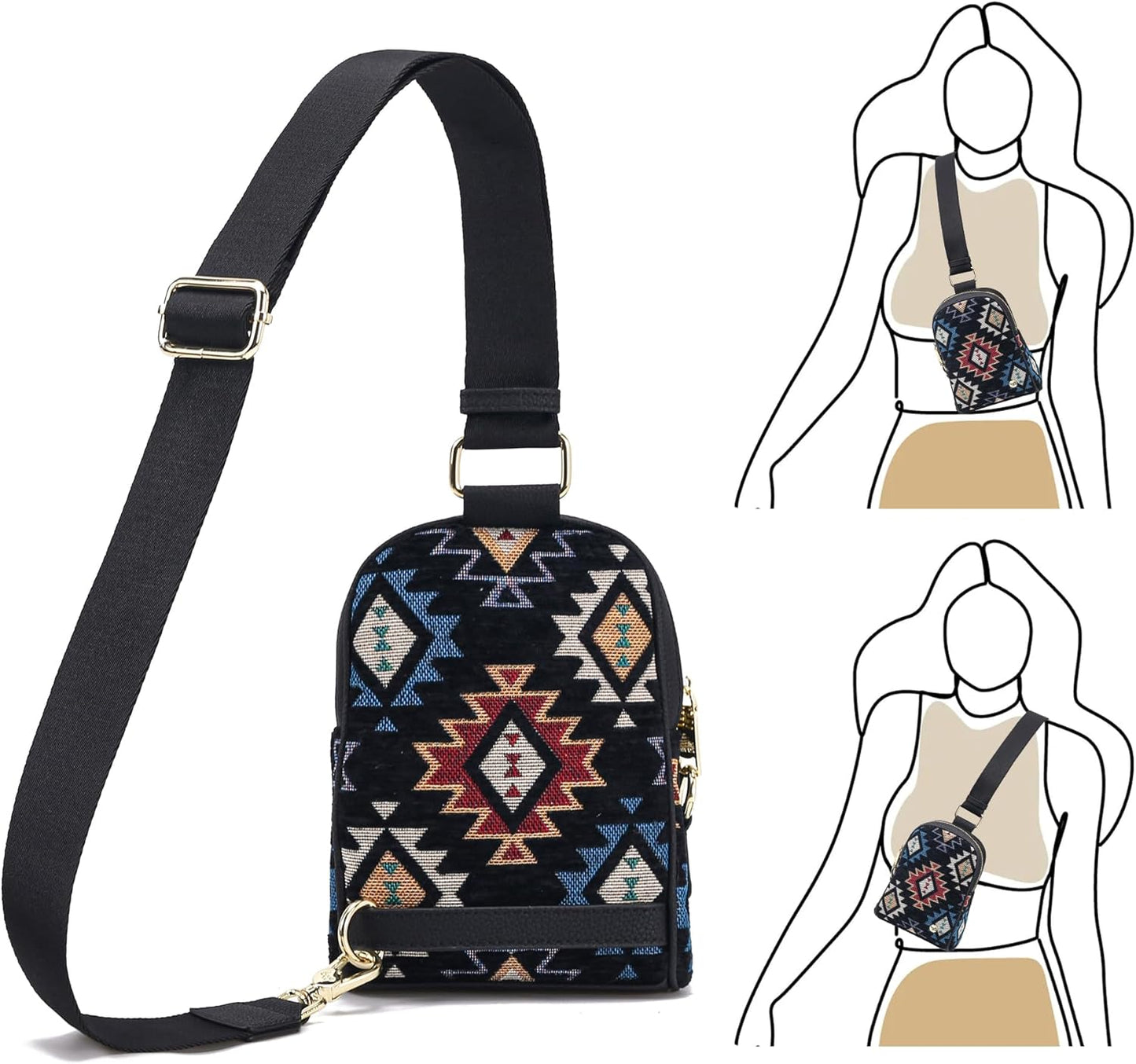 INICAT Travel Small Sling Bag Faux Leather Crossbody Bags Women Cross Body Bag Purses for Woman