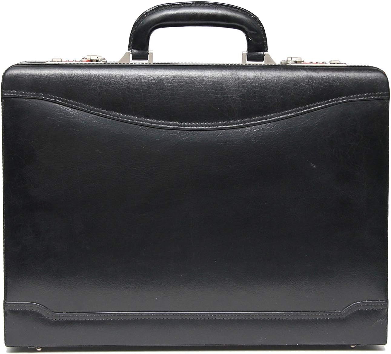 Full Grain Leather Briefcase Attache Case For Unisex Size L17xW3xH12 Inches Briefcase Bag
