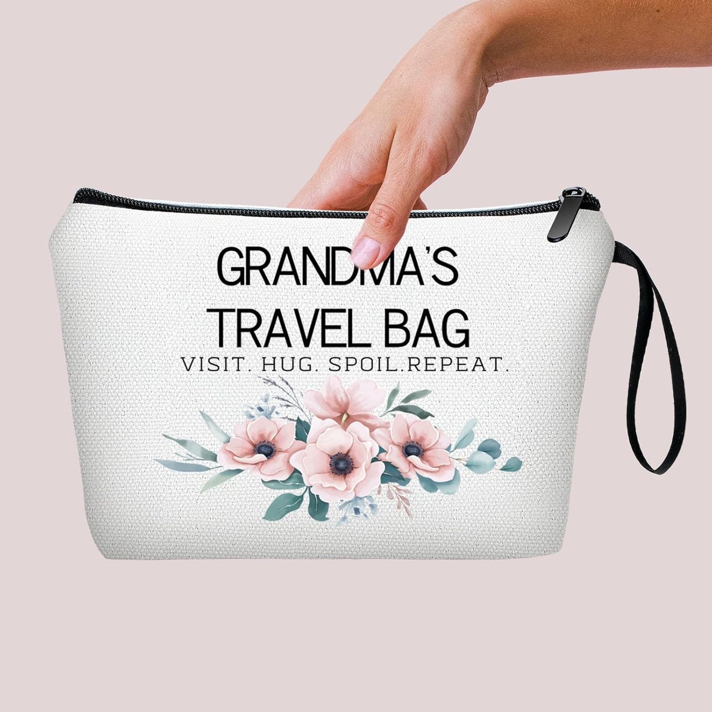 SEAMOON Grandma Gigi Birthday Grandmom Gift Ideas Small Cosmetic Travel Makeup Organizer Bag from Granddaughter