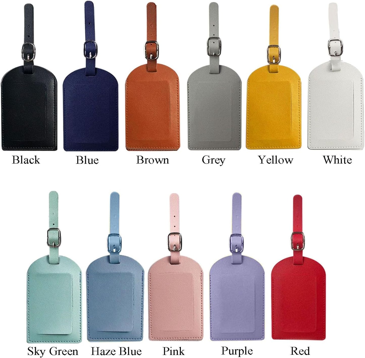 Luggage Tag ID Label Tags Travel Essentials Name Tags for Suitcases and Bags(12colors)