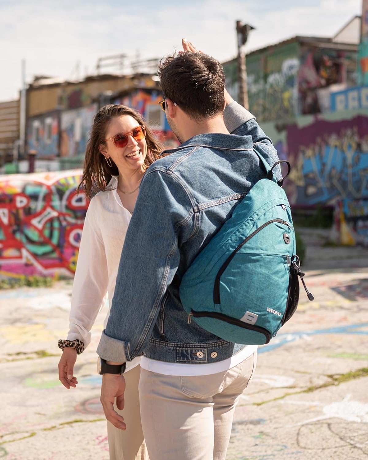 WATERFLY Sling Bag Sling Backpack Small Crossbody Shoulder Bag for Men Women Traveling Cycling Hiking Daypack