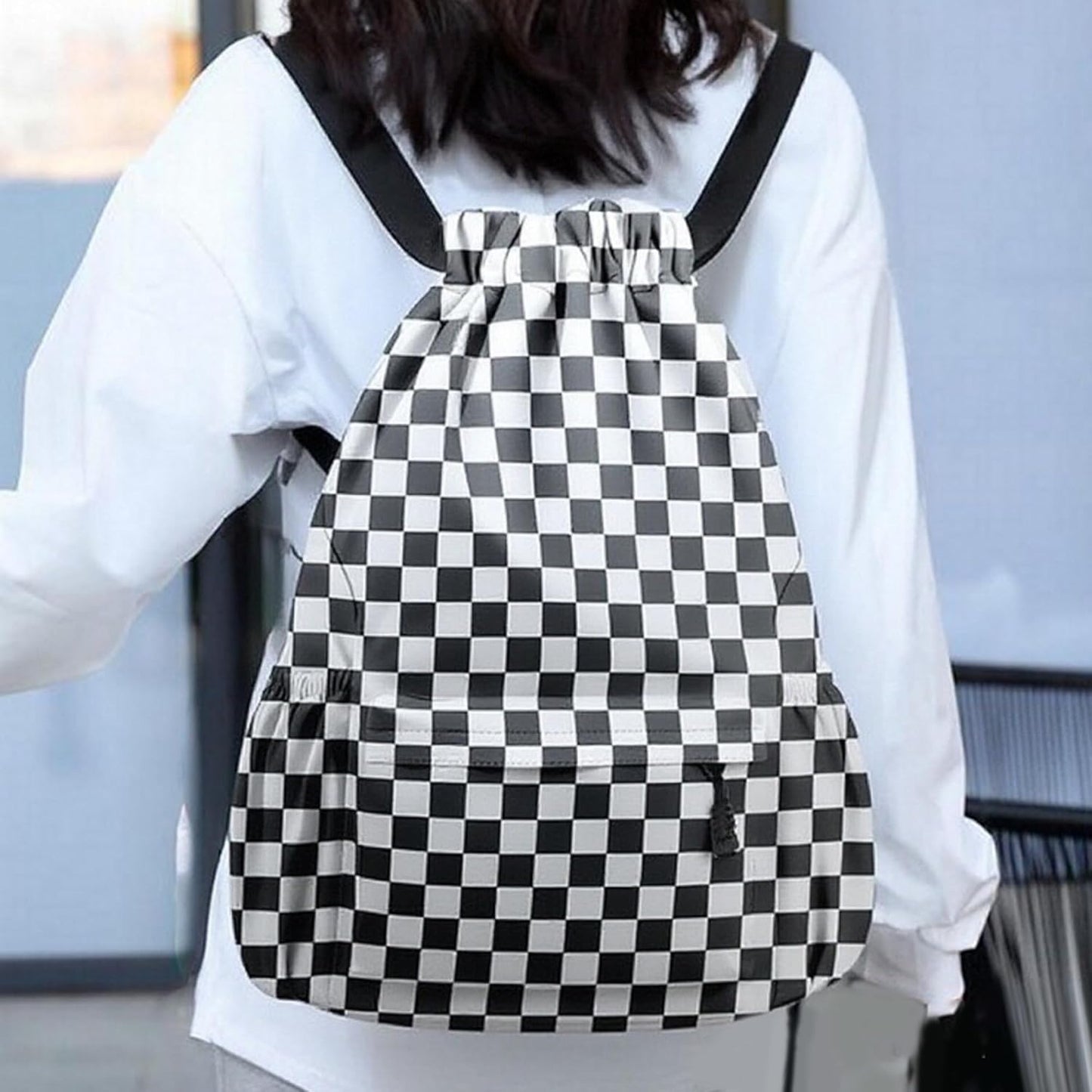 Drawstring Backpack for Women Drawstring Gym Bag Water Resistant Small Cinch Sack Pull String