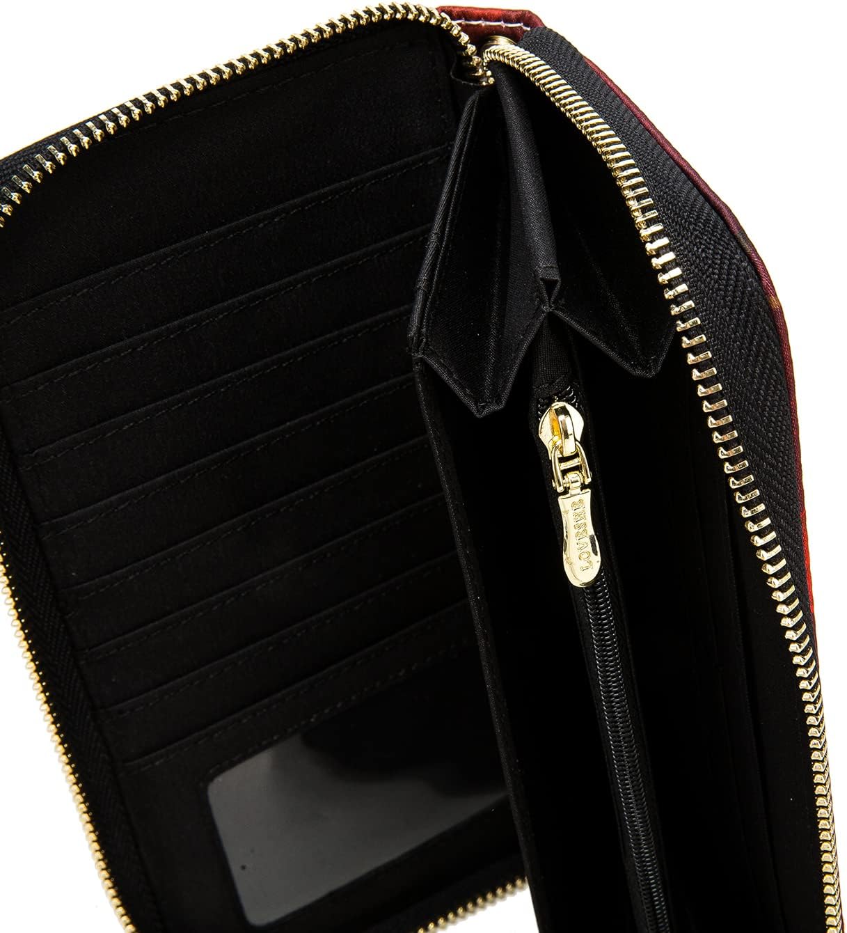 Women Wallet Card RFID For Womens Holder Blocking Credit Small Zipper Purse Pocket Bifold Slim Coin ID Ladies Wristlet Clutch Large Capacity Window Case Travel Zip Women's