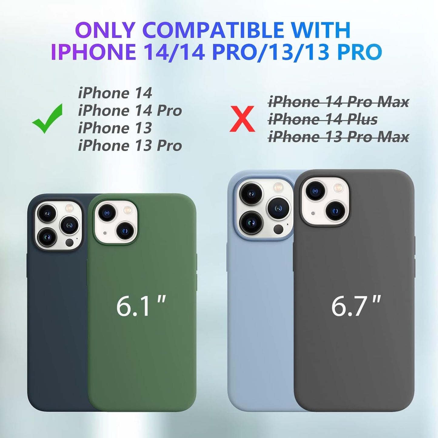 GIN FOXI Battery Case for iPhone 14/14 Pro/13/13 Pro, 15W Fast Charging Case Charger 7000mAh Powerful Extra Juice Box Rechargeable Battery Pack for iPhone 14&14Pro&13&13Pro, 6.1" Blue