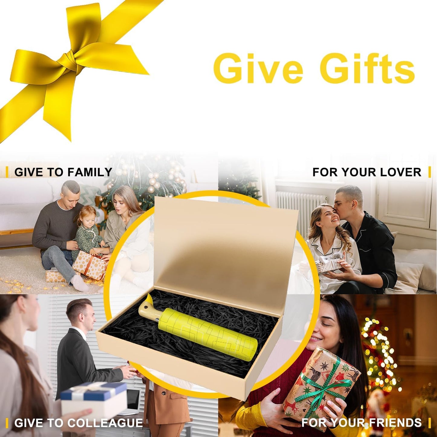 Cute Duck Umbrella Automatic - Compact Pretty Pocket Size Strong Duck Collapsible Umbrella Yellow Wooden Handle for Women