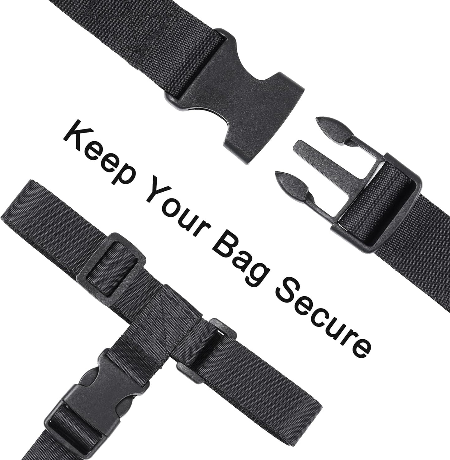 Vigorport Luggage Straps, Luggage Connector Straps for Suitcases Add A Bag and Connect Your 2 Suitcases Together Adjustable Attachment Accessories Belts (1'' Width Medium Size)