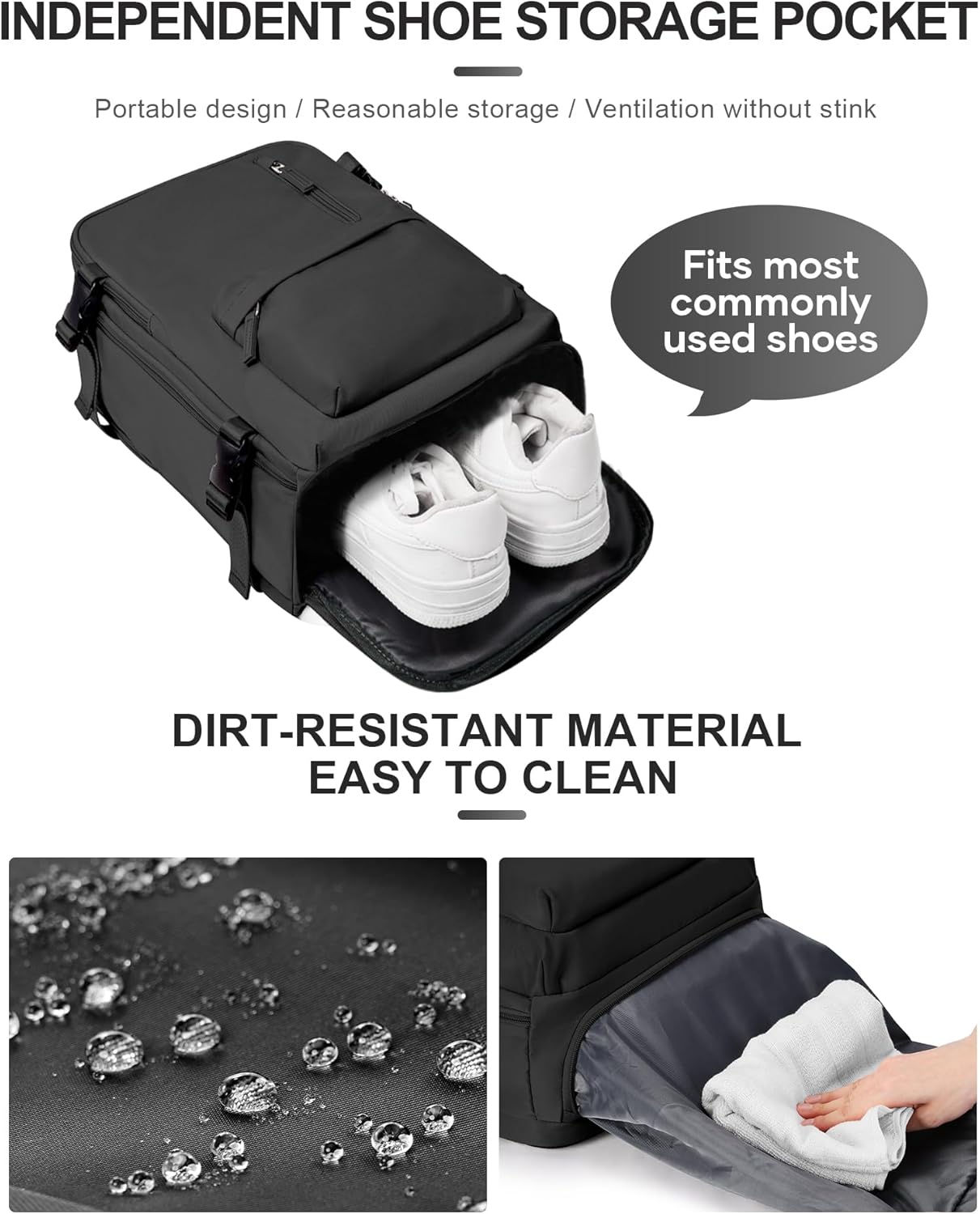 WONHOX Large Travel Backpack Carry on Flight Approved Laptop Work Business Backpack for Women Men Mochila de Viaje