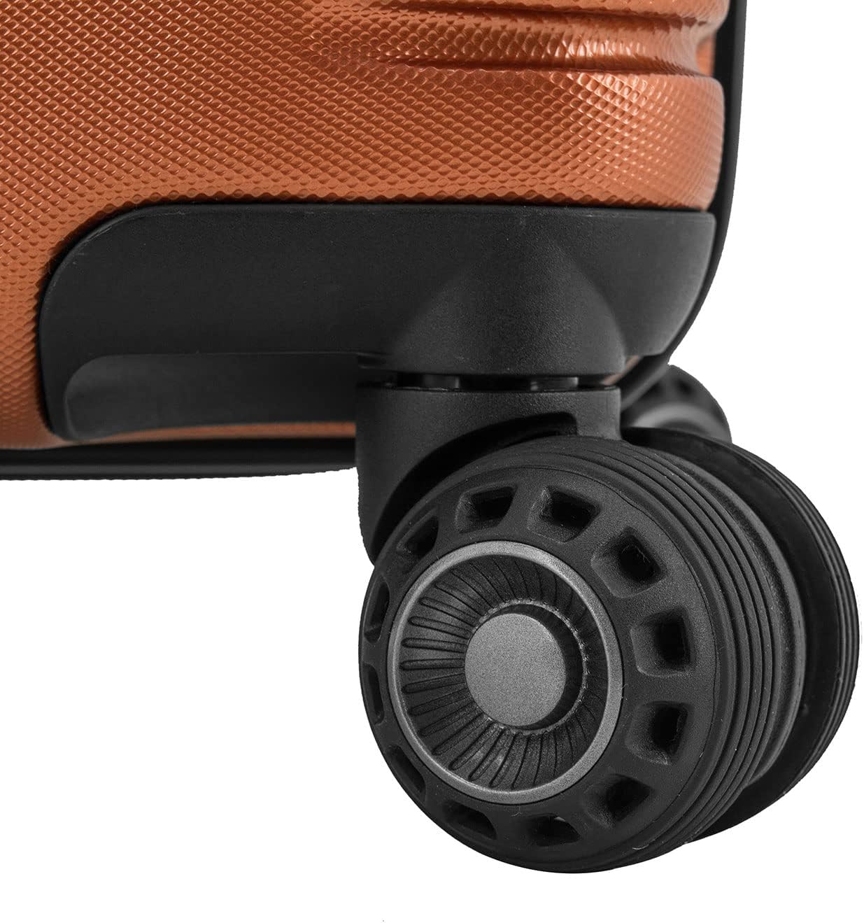 Traveler's Choice Archer Polycarbonate Hardside Spinner Luggage Set, Tie Down Straps, Orange, 2-Piece