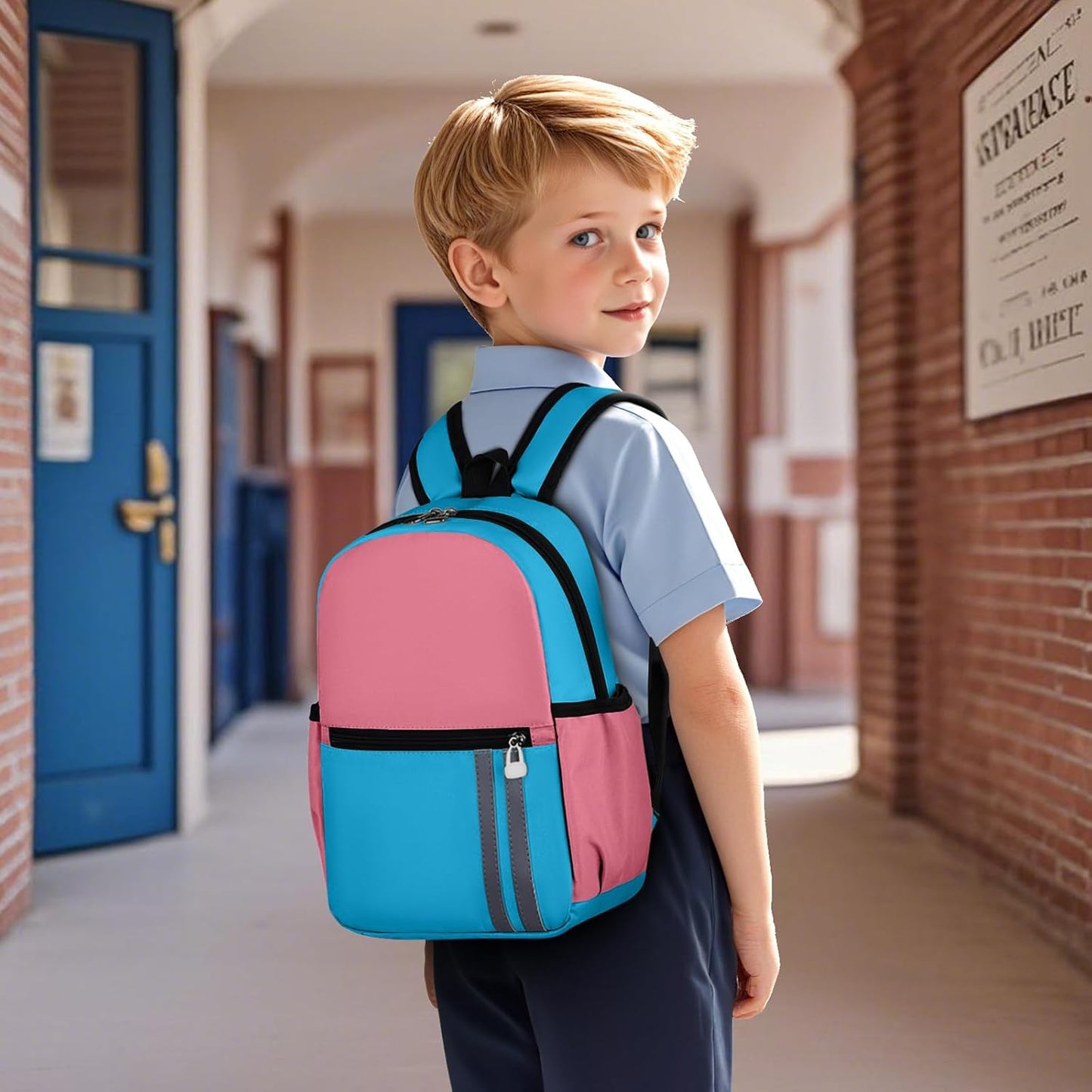 Kids Backpack for Boys Kindergarten School Backpack 14 inch Bookbag for Boys 4-8