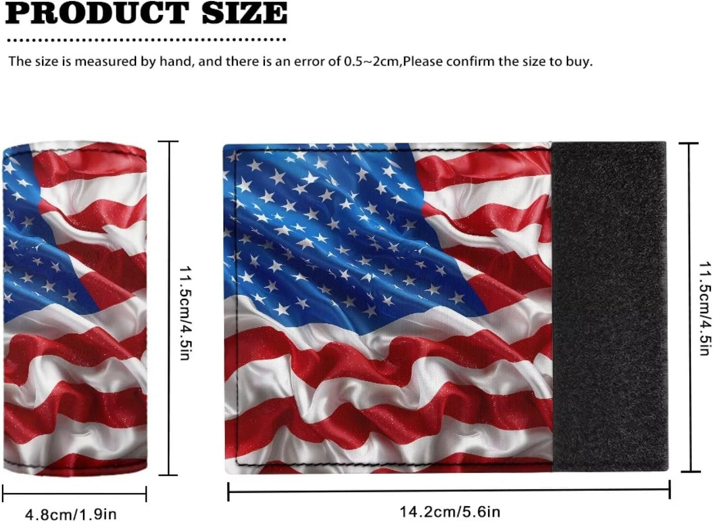 Patriotic Flag Luggage Handle Wraps for Suitcase 2 Pack Door Handle Protection Sleeve Cover Neoprene Travel Accessories