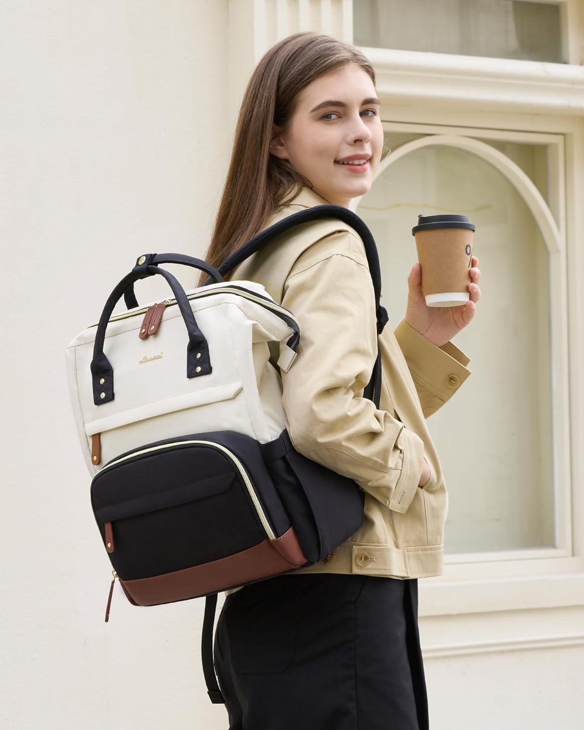 LOVEVOOK Laptop Backpack for Women, 17 Inch Work Business Backpacks Purse With Large Capacity