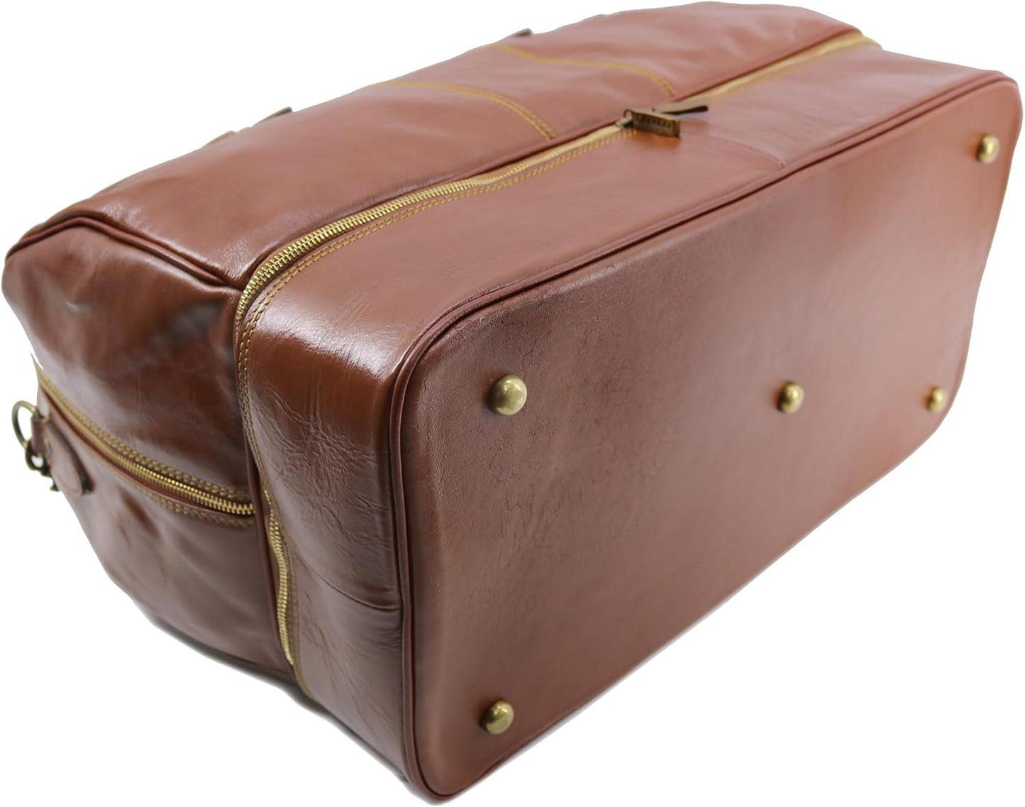 Venezia Traveler Leather Drop Bottom Duffle Bag