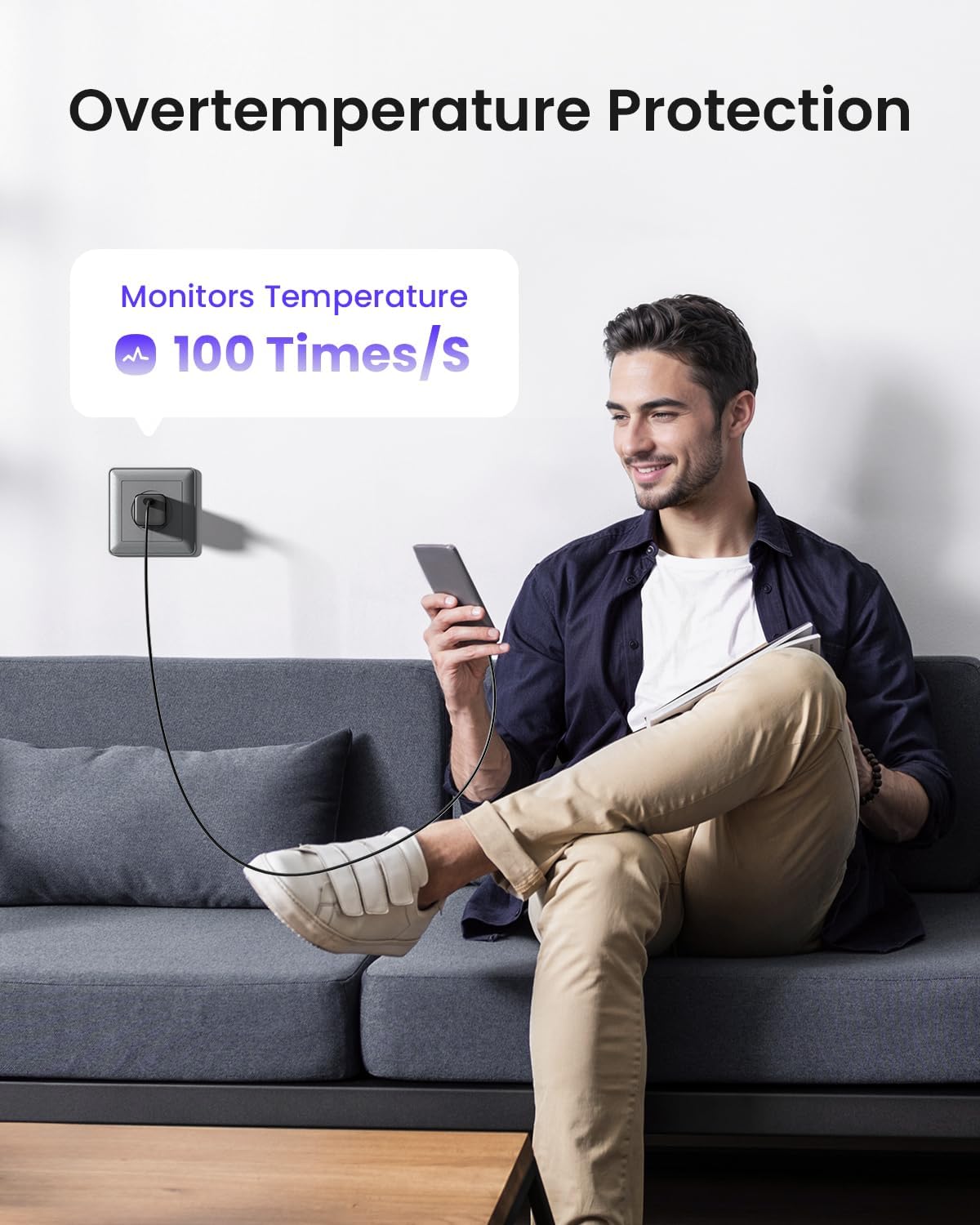 30W Compact Wall Charger, USB C Charger Block with GaN III Tech, PD3.0 PPS QC4.0 Fast Foldable Power Adapter for iPhone 16 15, Galaxy, Pixel, iPad, AirPods,MacBook Air