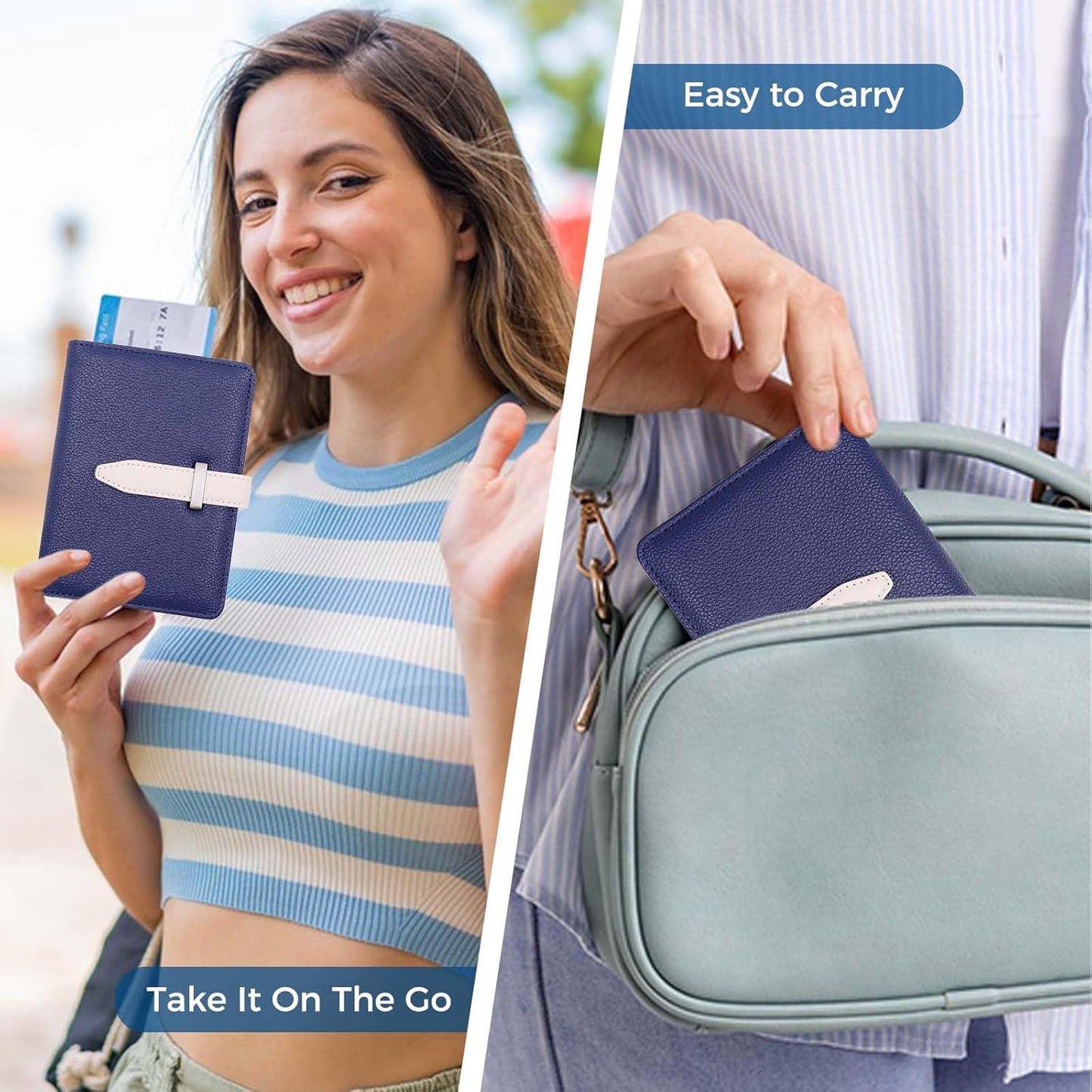 Passport Holder with Airtag for Women/Men,Airtag Passport Wallet for Travel,Cute Passport Holder Rfid Blocking,Travel Wallet for Cards Passport Cover Case