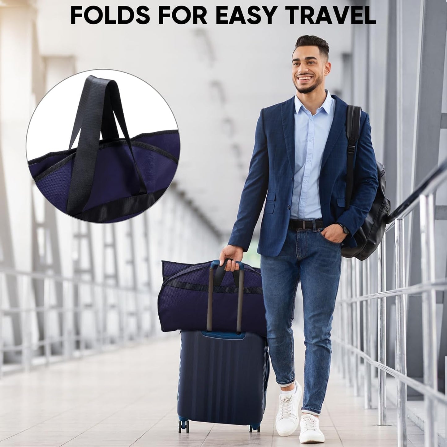 BALEINE 1PK Heavy Duty Garment Bag with Shoe Storage Travel Bag for Dresses, Suit, Coats Travel
