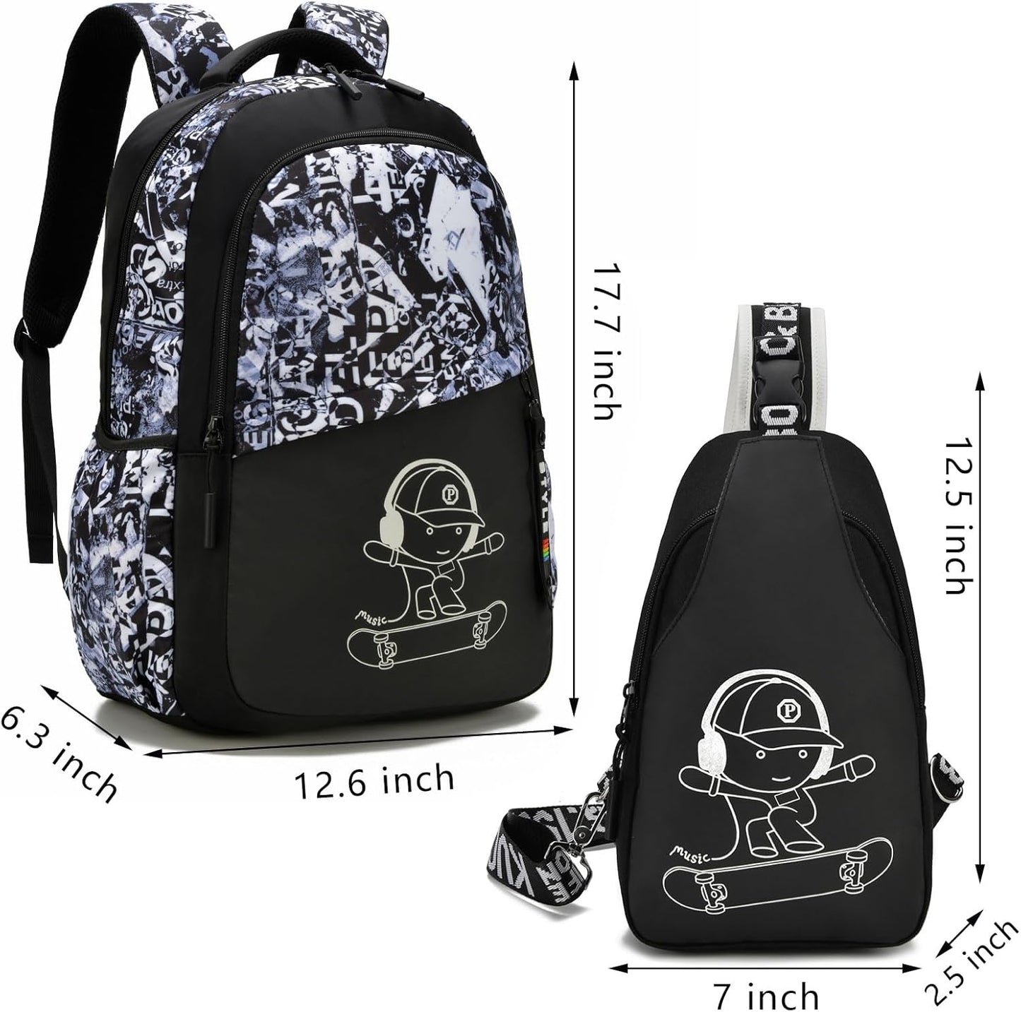 School Backpack for Boys, Kids Backpacks Laptop Backpack with USB Charging Port, Lightweight Bookbag for Elementary Middle School Bags Waterproof Travel Backpack