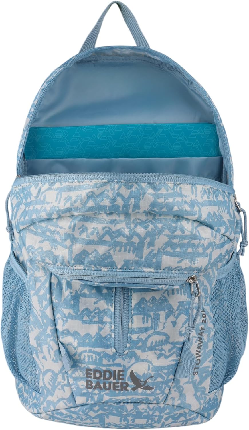 Eddie Bauer Stowaway Packable Backpack | Travel | Outdoor | Lightweight | Foldable | Durable | Ripstop Polyester | 20L - Blue Fog