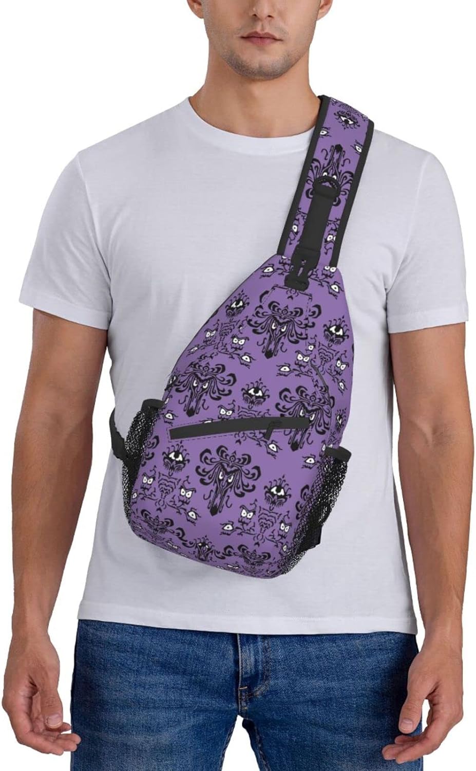 Unisex Sling Backpack Crossbody Shoulder Bags for Men Women Small Daypacks Chest Bag Hiking Travel Sport Climbing Runners