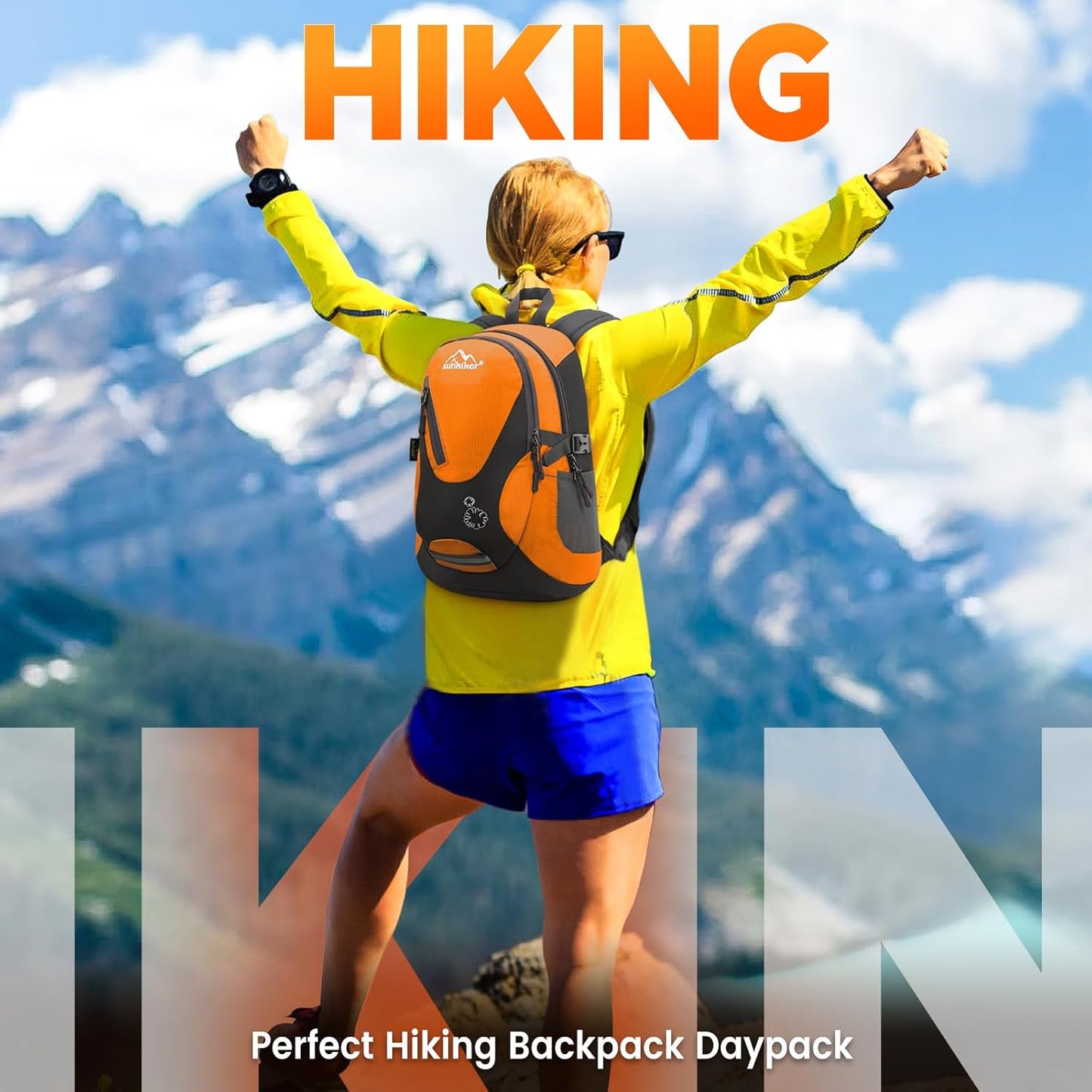 sunhiker Small Hiking Backpack Women Men 20L Lightweight Travel Backpack Daypack Casual Backpack For Cycling Outdoor Camping