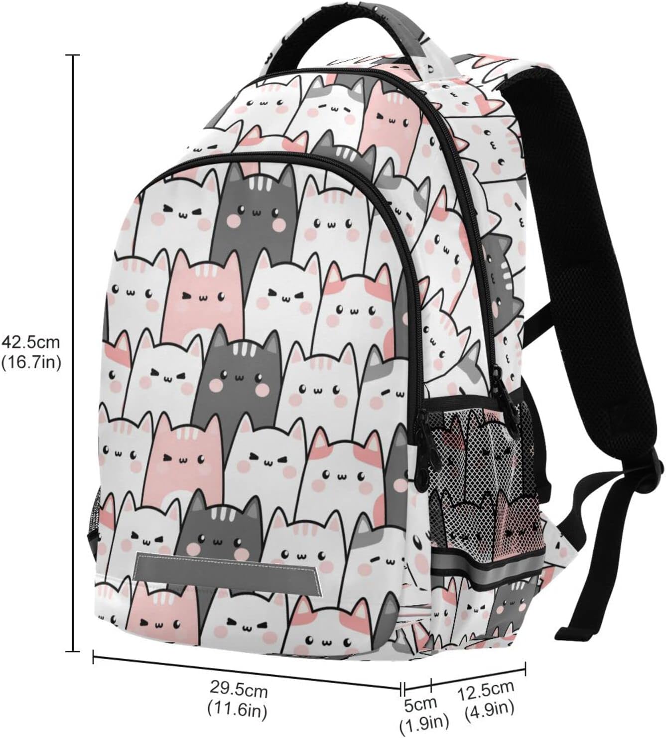 Cute Cats Kittens Backpack for Girls Boys Elementary School Bag Kids Bookbag Travel Rucksack