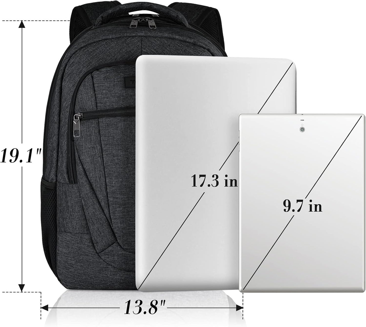 Travel Laptop Backpack, 17 Inch Extra Large School Backpacks for Teen Boys and Girls, Black Water Resistant Women Back Pack, Business Men Sturdy Computer Bag with USB Charging Port, Gifts