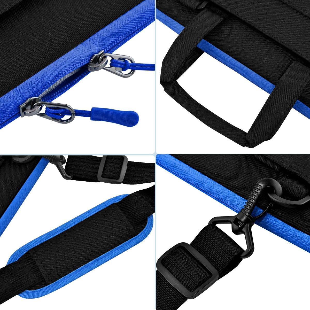 Laptop Case 15 inch Shoulder Bag Compatible with MacBook Air 15 M4 A3241 M3 A3114 M2 A2941 2025 2024 2023, XPS 15, HP Dell ASUS Lenovo and Most 15 inch Notebooks,Black blue