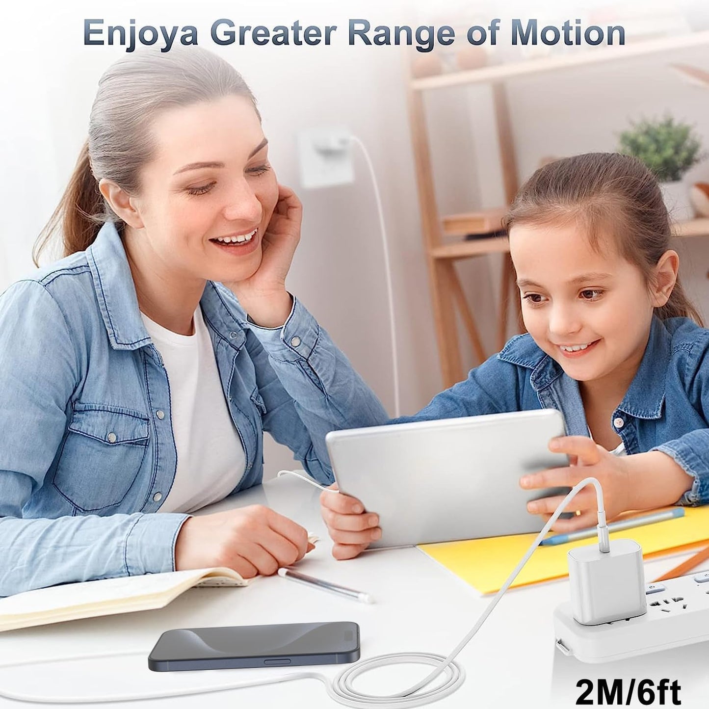 iPhone 17 16 15 Charger Block and 6ft Type C to C Cable Cord Long, 20W USB C Fast Charging Plug for Apple iPhone 17 Pro Max/17 Air/16 Pro Max/16 Plus/16/15 Pro/15/AirPods/iPad/Mini Wall Cube Brick Box
