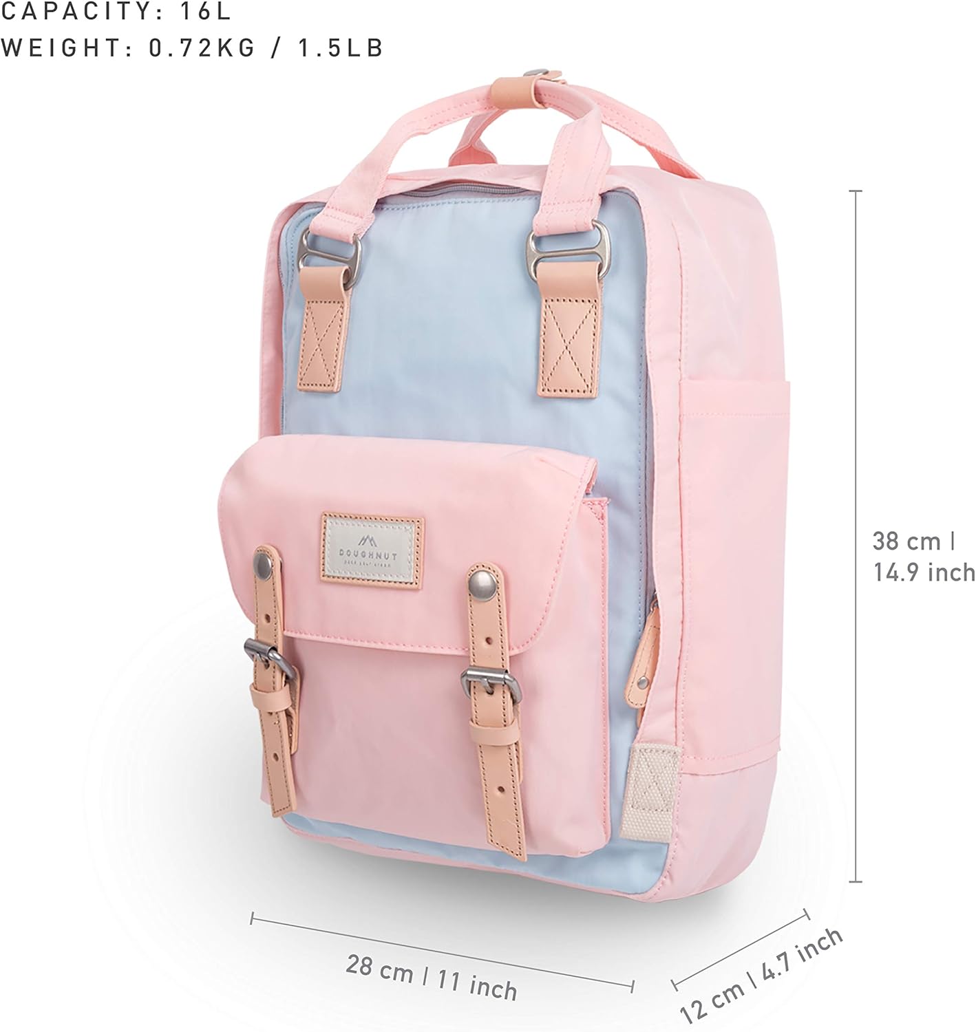 Doughnut Macaroon 16L Travel Backpack Ladies College Lightweight Casual Daypacks Bag Backpack