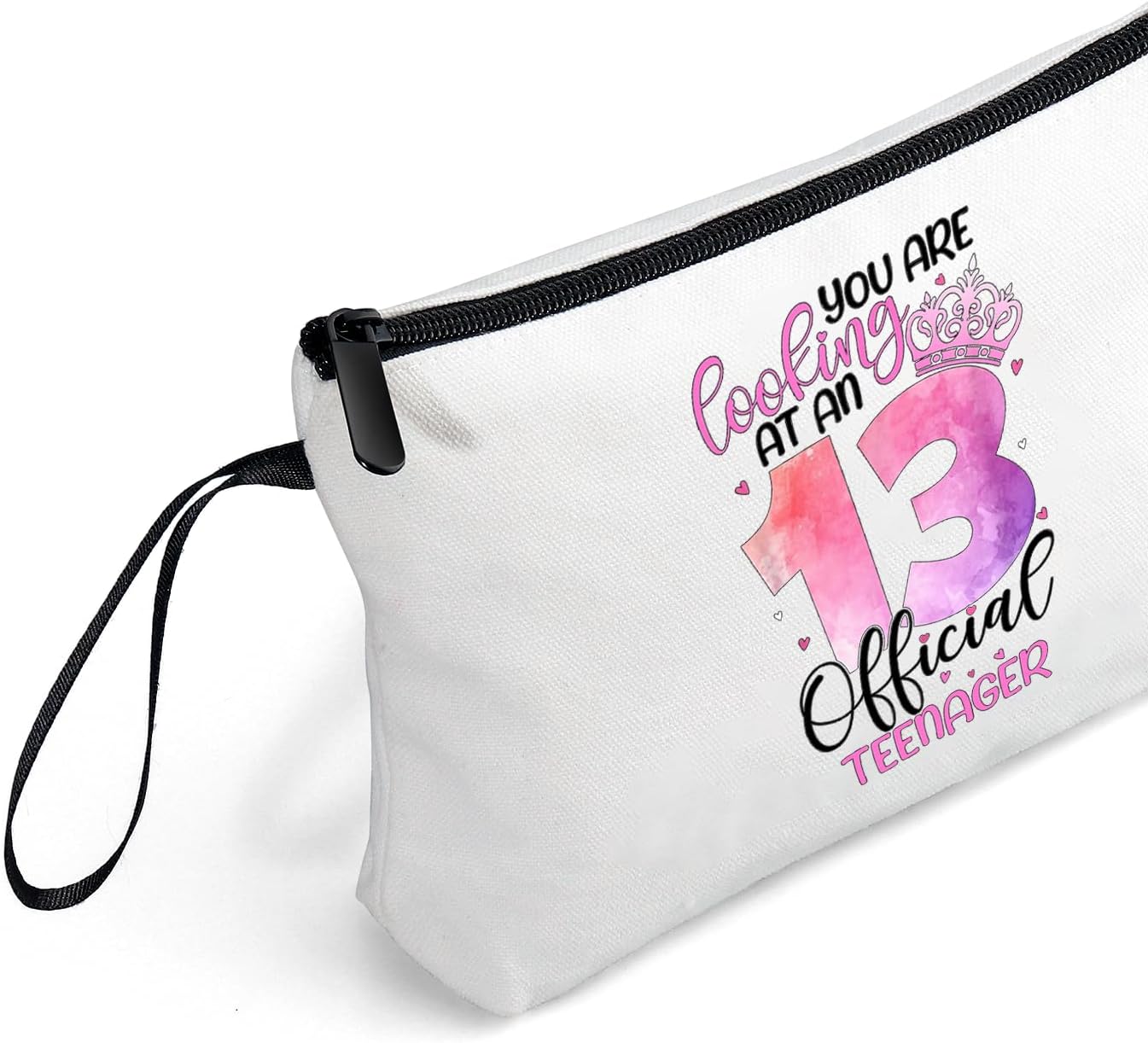 13 Year Old Girl Birthday Gifts for Teen Small Funny Makeup Cometic Bag with Mirror