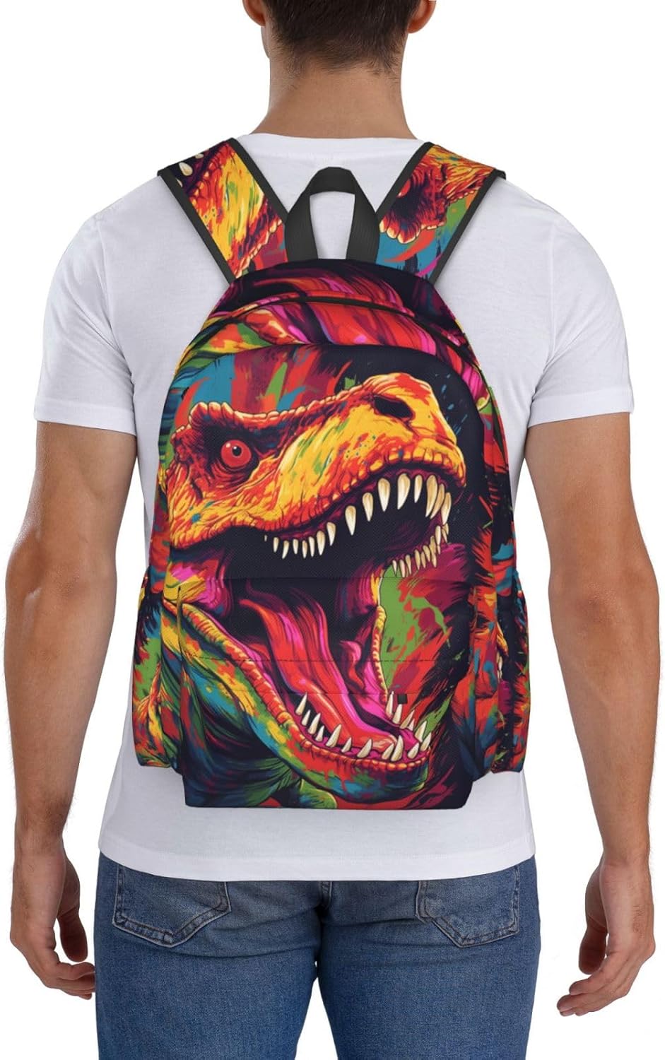 Dinosaur Backpack School Bag Lightweight Bookbag Laptop Travel Daypack For Kids Girls Boys Teens