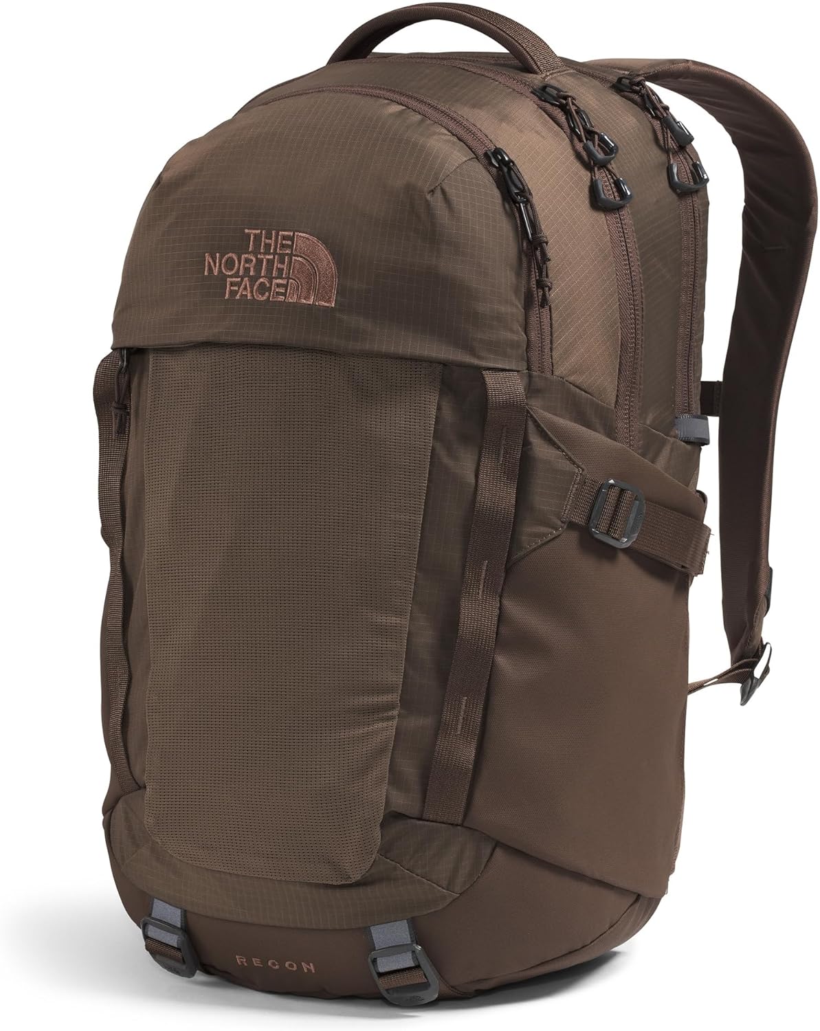 The North Face Recon Everyday Laptop Backpack | Daypack with Water Repellent Finish, 16" Laptop Sleeve, 2 Water Bottle Pockets, Smokey Brown/Latte, One Size