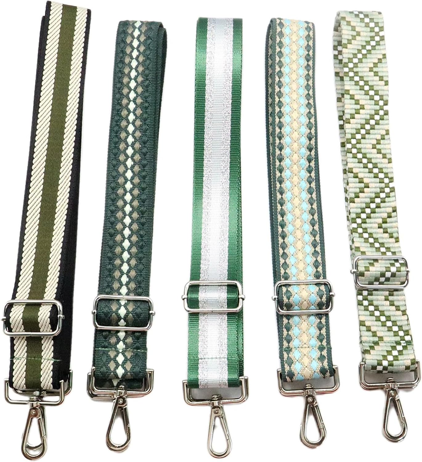 Adjustable Green Purse Strap - 1.5" Wide Handbags, Camera, Guitar, Phone & Crossbody Bag