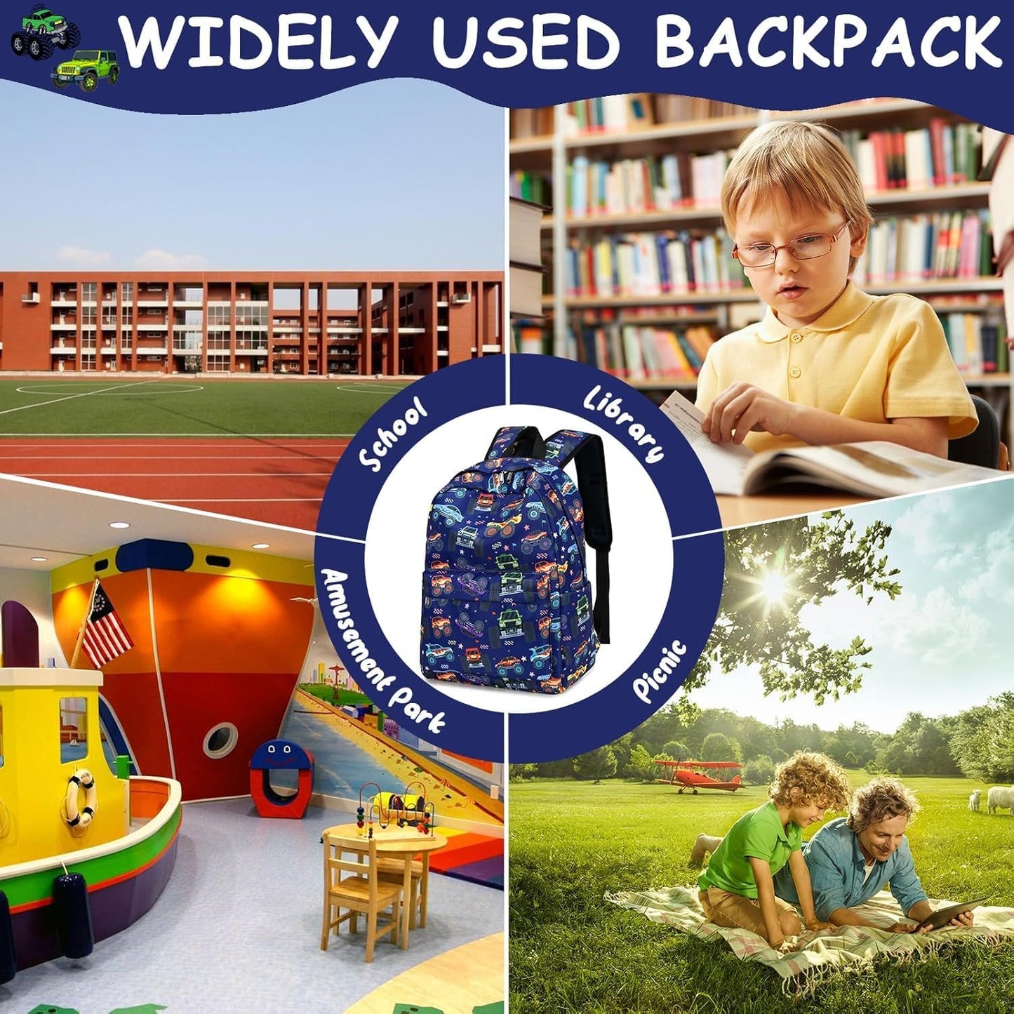 CAMTOP Preschool Backpack for Kids Boys Girls Toddler Backpack Kindergarten School Bookbags for Age 3-8