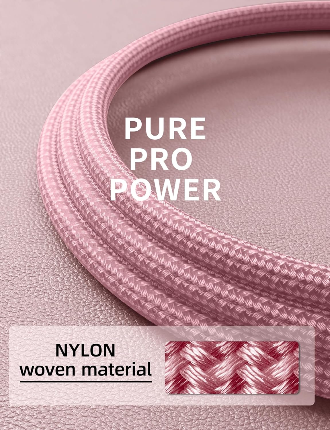 USBC Cable 10FT, 2Pack Long USBC Fast Charging Cable, Nylon Braided USB C to USB C iPhone Charger Cord Compatible with iPhone 17/16/15/Pro Max/Plus/Samsung Galaxy S23/LG/Switch-Pink