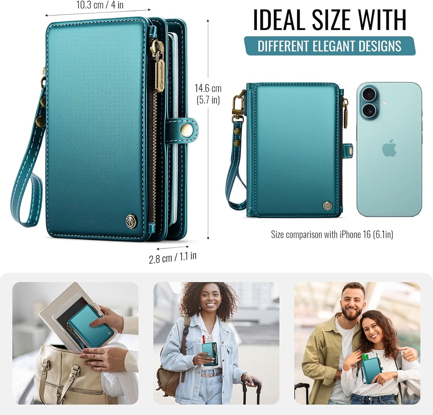 ASAPDOS Passport Holder Wallet Case Wallet for Men Women Blue
