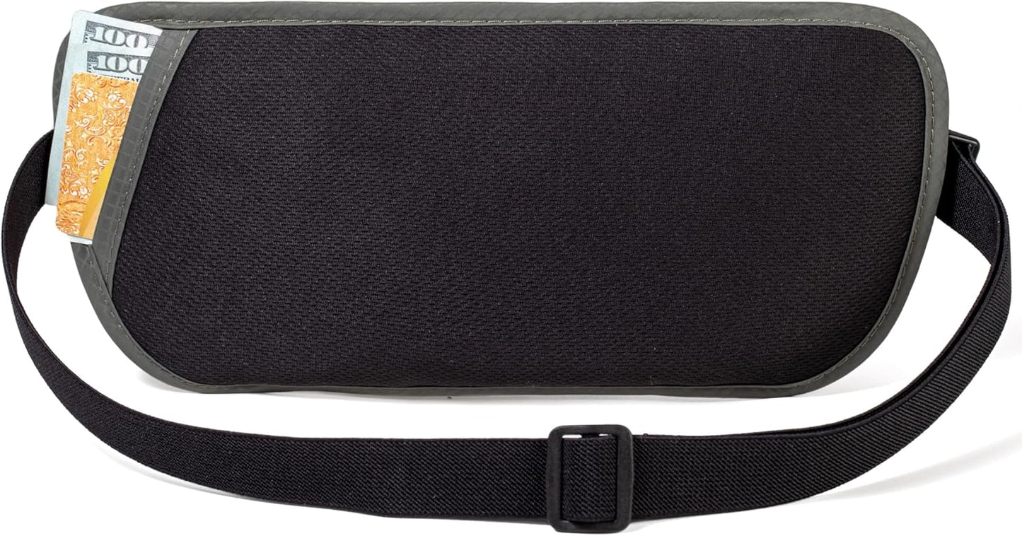 RFID Blocking Passport Holder - Money Belt & Travel Wallet, Travel Belt Bag Fanny Pack for Women Men