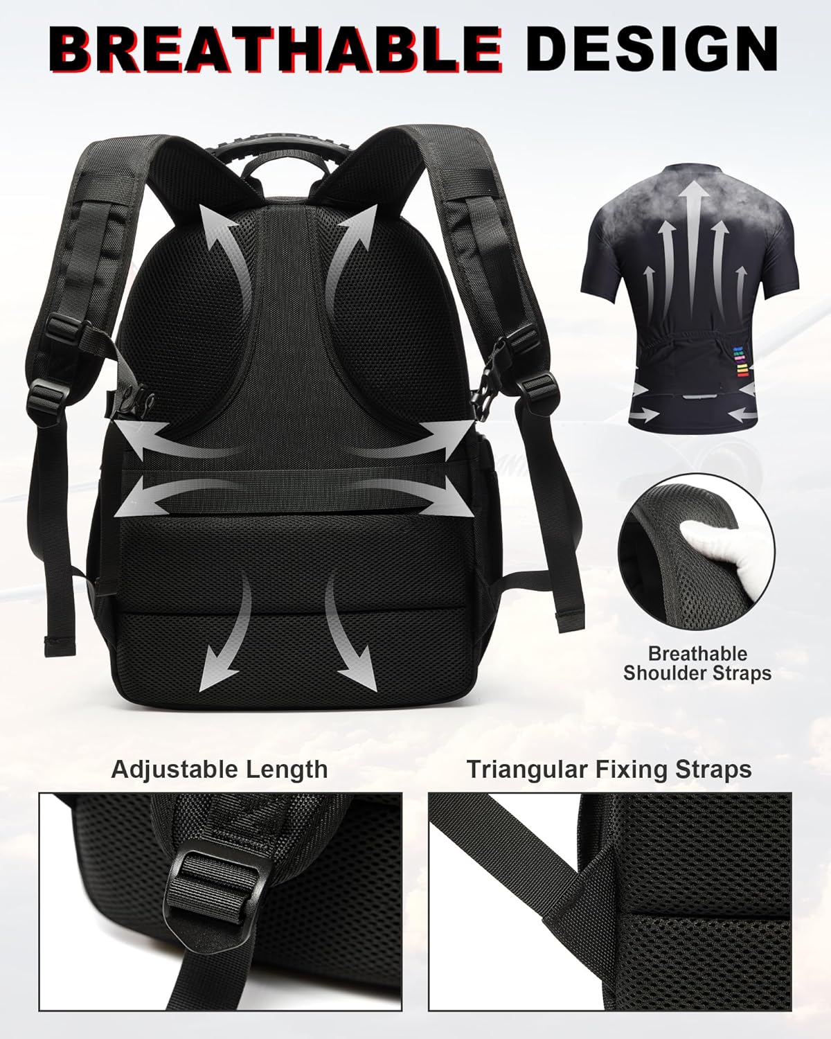 Vacuum Backpack Travel with Pump,Travel Backpack with Vacuum System,Mochila Compresion al vacio,18×14×8 inch Personal Item Bag Airlines Approved,Laptop Backpack,Black