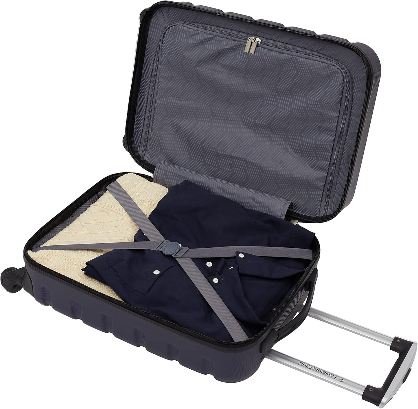 Travelers Club Harper Luggage, Blue, 2 Piece Set