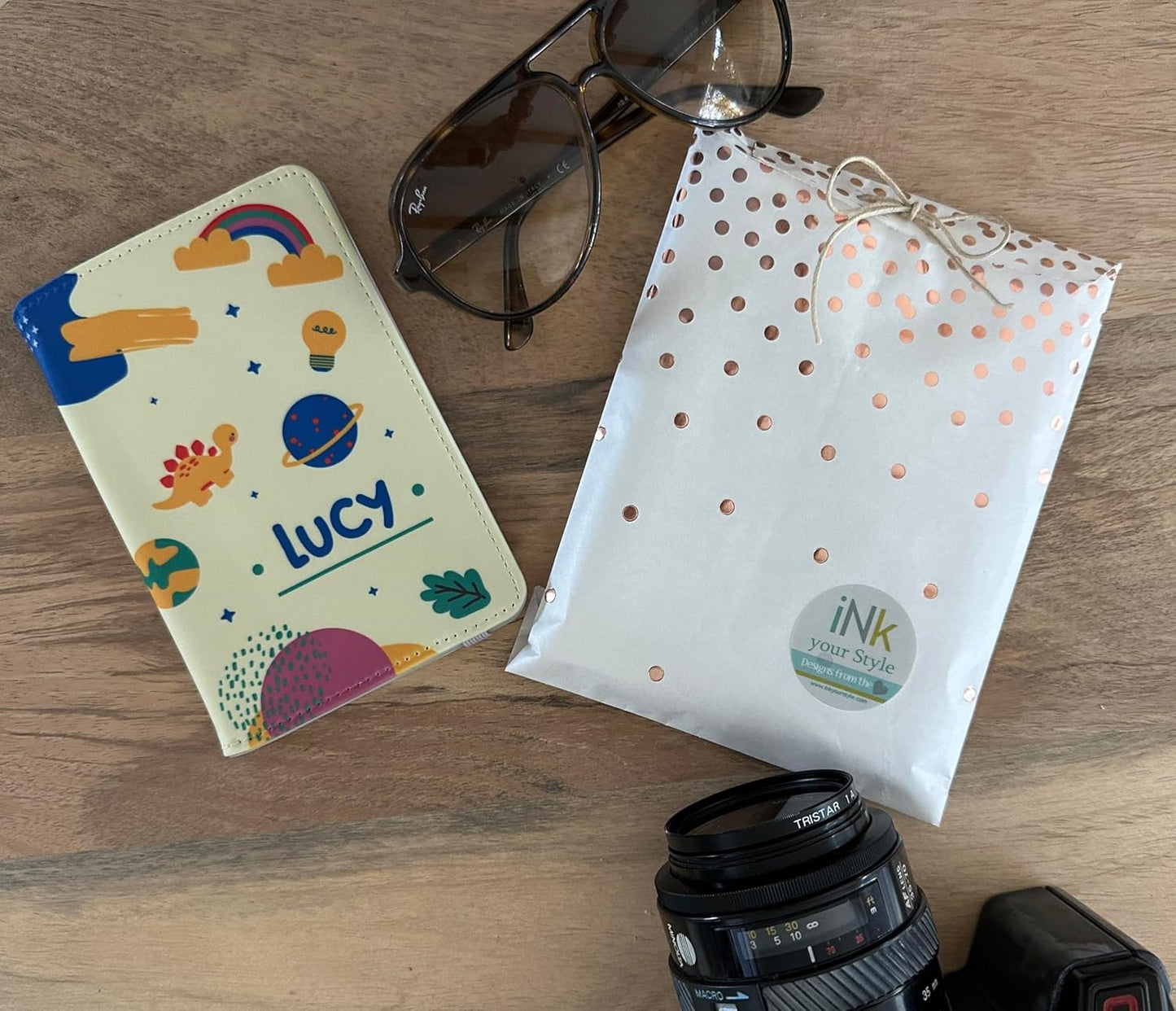 Personalized Passport holder, Personalized Passport Cover for kids, Customized Passport Cover and Luggage tag, Personalized Gift for boys, travel Gift. (Passport Cover + 2 Luggage Tags)