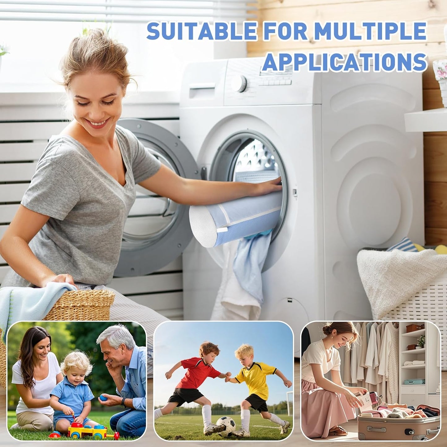 Shoe Washing Machine Bag for Washer and Dryer - Reusable Lint-free, Large Sneaker Laundry Bag for