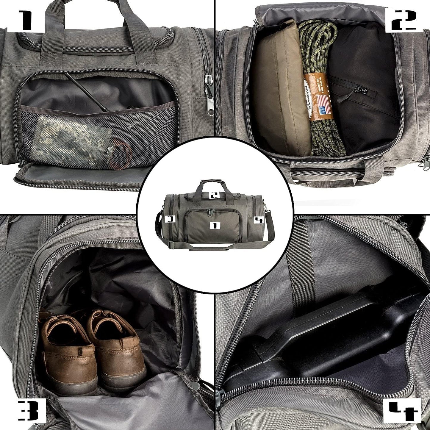 Gym Bag Duffle Bags for Men Women with Shoes Compartment Sport Weekend Travel Overnight Carry On
