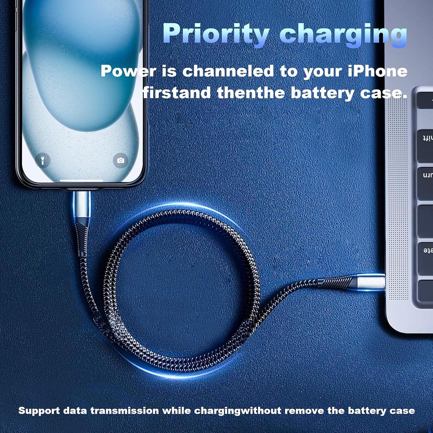 Battery Case for iPhone 15 Plus (6.7 inch), 2025 Upgraded High Capacity 13800mAh Battery Pack Rechargeable Charger External Charging Case with Tempered Glass Screen Protector Black